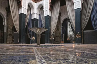 a large room with a fountain in a building at Royal Mansour Marrakech in Marrakech