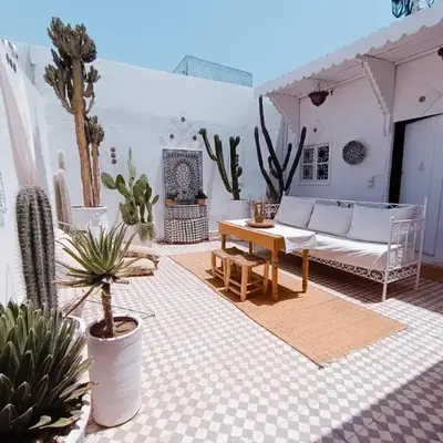 STUDIO BLANCO MÉDINA AVEC TERRASSE
