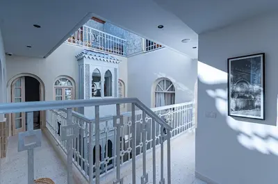 a view from the balcony of a house at Riad K-white in Marrakech