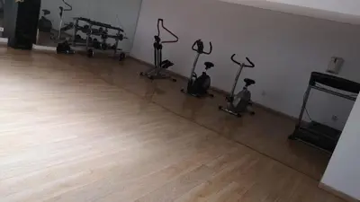 a room with a bunch of exercise bikes in a room at Gueliz Luxury Apt with Pool Self Check In 24 7 Security in Marrakech
