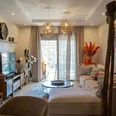 Magnifique appartement moderne de 2 chambres avec piscine à 10 min du centre de Marrakech