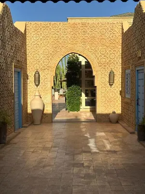 an entrance to a building with an archway at Villa Shambhala in Marrakech