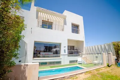 an image of a house with a swimming pool at Villa in Marrakesh in Marrakech