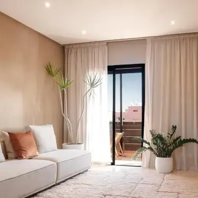 Designer Gueliz Penthouse - Terrace - Atlas Views