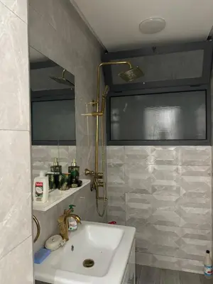 a bathroom with a sink and a shower at Appart à Marrakech,spacieux, calme et propre in Marrakech