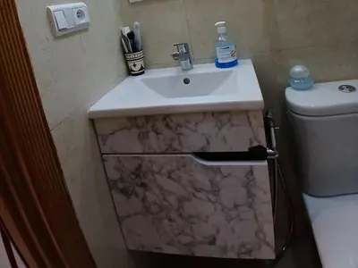 a bathroom with a sink and a toilet at Cozy studio in Marrakech district in Marrakech