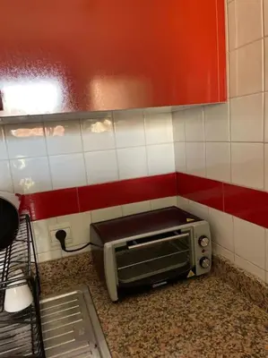 a toaster oven sitting on a counter in a kitchen at Stylish & Comfy Gem 5 Star Location Balcony in Marrakech