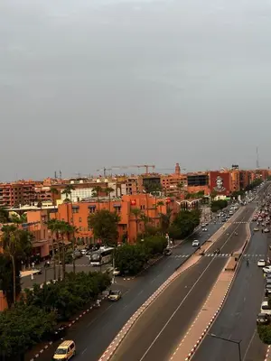 an overhead view of a highway in a city at نور 5 كليز in Marrakech