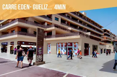 a rendering of a building with people walking outside at L'Havre de paix de Guéliz au Coucher de Soleil in Marrakech