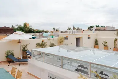 a view from the roof of a house at Boutique Hotel La Maison dArts et Medicine in Marrakech