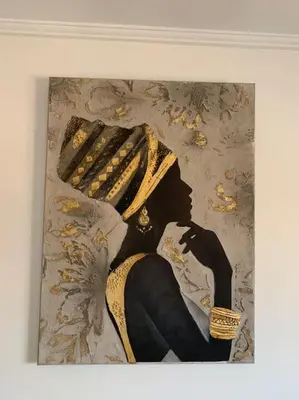 a picture of a woman in a dress on a wall at Luxury Appartement with Pool in Marrakech