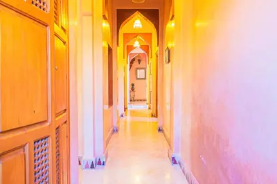 a hallway of a home with a hallwayngth at Villa 36 Amelkis - Pool & Garden in Marrakech
