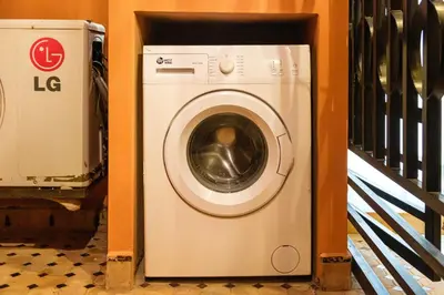 a washer and dryer sitting in a box at Luxury Apartment 3 Bedroom in CityCenter Marrakech in Marrakech
