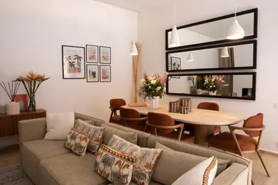 a living room with a couch and a table at Riad 17 DAR CHAMAR in Marrakech