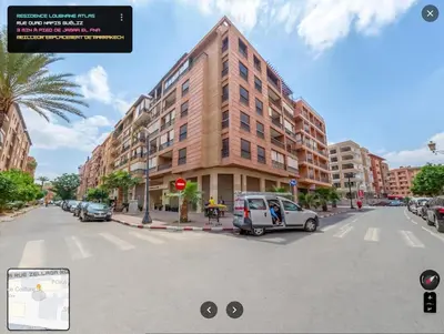 a rendering of a city street with a building at Villa YOGA Guéliz Centre-Ville in Marrakech
