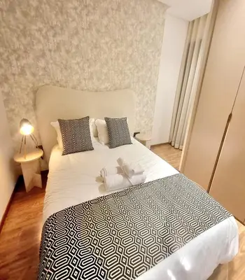 a bedroom with a bed with two teddy bears on it at Stylish Marrakech getaway in Marrakech
