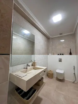 a bathroom with a sink and a toilet at Apartment Gueliz Victor Hugo in Marrakech