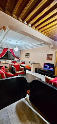 a large living room with couches and a piano at Luxury apartment in Gueliz, near the Majorelle Garden and Yves Saint Laurent Museum in Marrakech