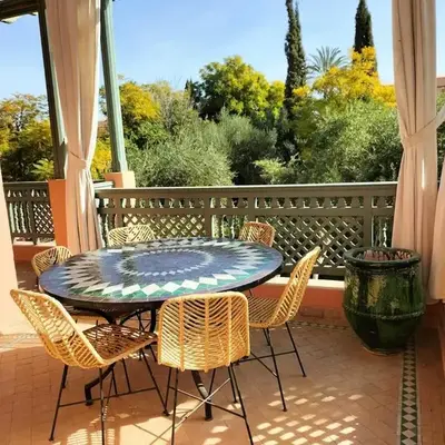 Marrakech Palmeraie 2 appartement 3 ch 7 pers résidence avec piscine