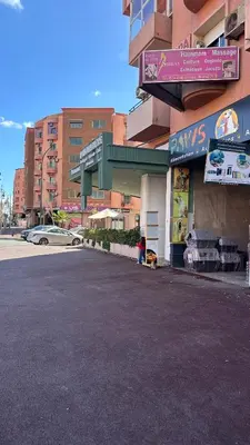 an empty parking lot in front of a building at Top apartment Great location in Marrakech