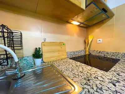 a kitchen with a sink and a counter top at Luxury Riad, Marrakech, Pool, Free Airport Shuttle, Dar Bassidi in Marrakech