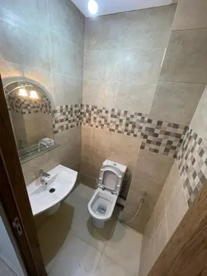 a bathroom with a toilet and a sink at Appartement 2 chombr salon a marrakech in Marrakech
