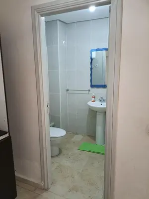 a bathroom with a toilet and a sink at family apartment 8 in Marrakech