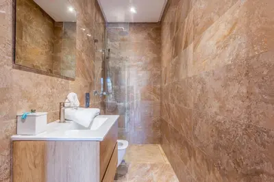 a bathroom with a sink and a toilet at Villa Esma in Marrakech