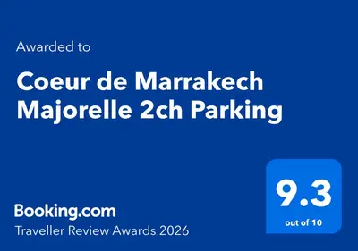 a screenshot of a cell phone with the textouched to corbin de marauder at Coeur de Marrakech Majorelle 2ch Parking in Marrakech