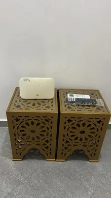 a table with a sewing machine on top of it at Modern Apartment in Great Location of Marrakesh in Marrakech