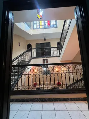 a view from the inside of a building with stairs at Riad Marrakech in Marrakech