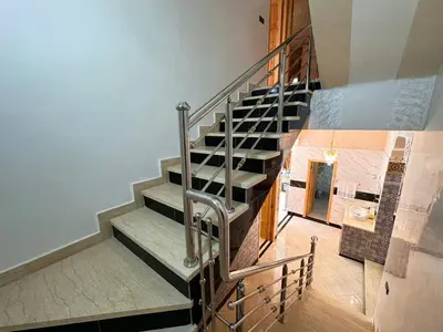 an overhead view of a staircase in a house at Villa cosy & pool Marrakech in Marrakech