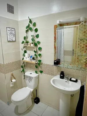 a bathroom with a toilet and a sink at Cosy appartement near to airport in Marrakech