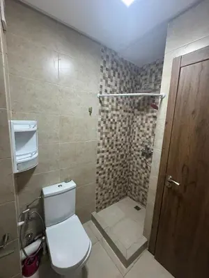 a bathroom with a toilet and a shower at Studio au centre ville in Marrakech