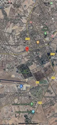 a map of a city with a red dot at Appartement magnifique in Marrakech