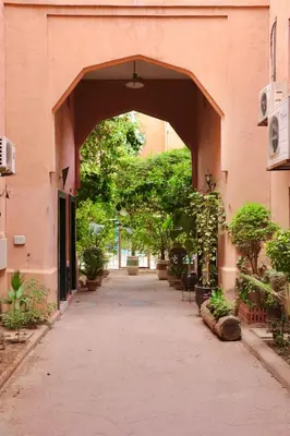 an entrance to a building with an archway at Ryad OMS Marrakech in Marrakech