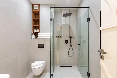 a bathroom with a shower and a toilet at NOUVEAU à Marrakech in Marrakech
