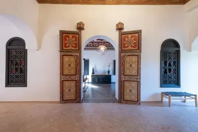 an entrance to a room with an open door at Villa ÈME in Marrakech