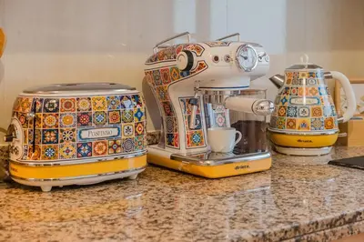 two hello kitty machines sitting on a counter at NEW 2Br Family-Friendly, in Center of Marrakech in Marrakech