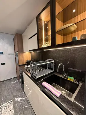 a kitchen with a sink and a counter top at Elite studio 17 in Marrakech