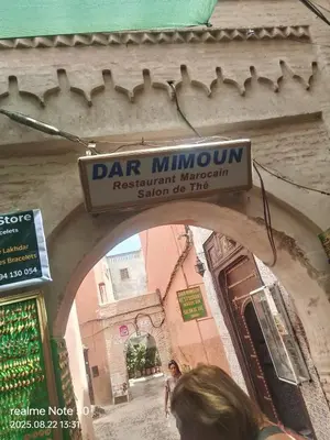 a sign for a barulum restaurant in a building at La maison de Hamza in Marrakech