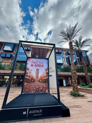 a picture in a frame in front of a building at Beldi Luxury apartment near M Avenue with Free Parking in Marrakech