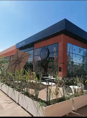 a store front with plants in front of it at Superbe appart 3p confort avec terrasse et vu piscin in Marrakech