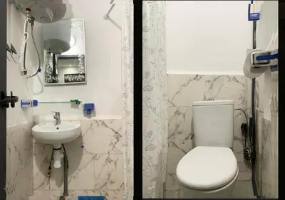 a bathroom with a toilet and a sink at Appart Jamaa lafna square in Marrakech