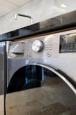 a close up of a microwave in a kitchen at Appartment - Kasbel 2 - Pools & Spa & Gym Club in Marrakech
