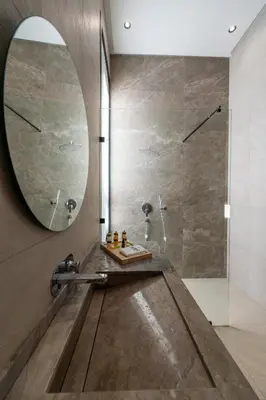 a bathroom with a shower and a mirror at Berber Garden in Aït Amara