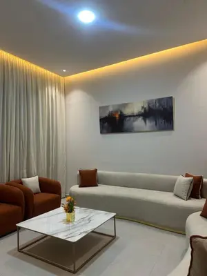 a living room with a couch and a coffee table at Luxury Villa Marrakech in Marrakech
