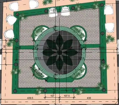 a rendering of a building with a fan at Palais Talilit in Marrakech