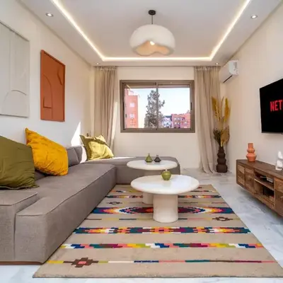 Urban Escape in Gueliz with Balcony and Wifi