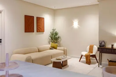 a living room with a couch and a chair at Your Unique Stay - Marrakech Place To Be in Marrakech